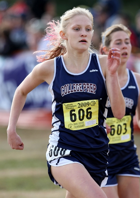 2009 CIF XC Girls D5-066.JPG - 2009 California CIF Cross Country Championships, Woodward Park, Fresno, California